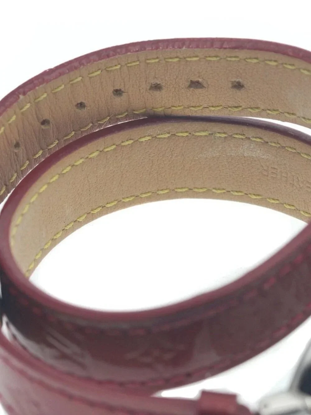 LOUIS VUITTON Tambour Q121Z Heart diamond Red Dial Quartz Ladies Watch_960790